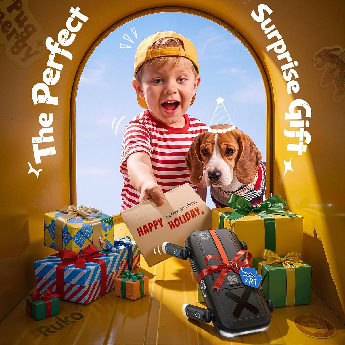 Mini Robot Dog Toy with 4-Way Stunt Flip and Self-Righting