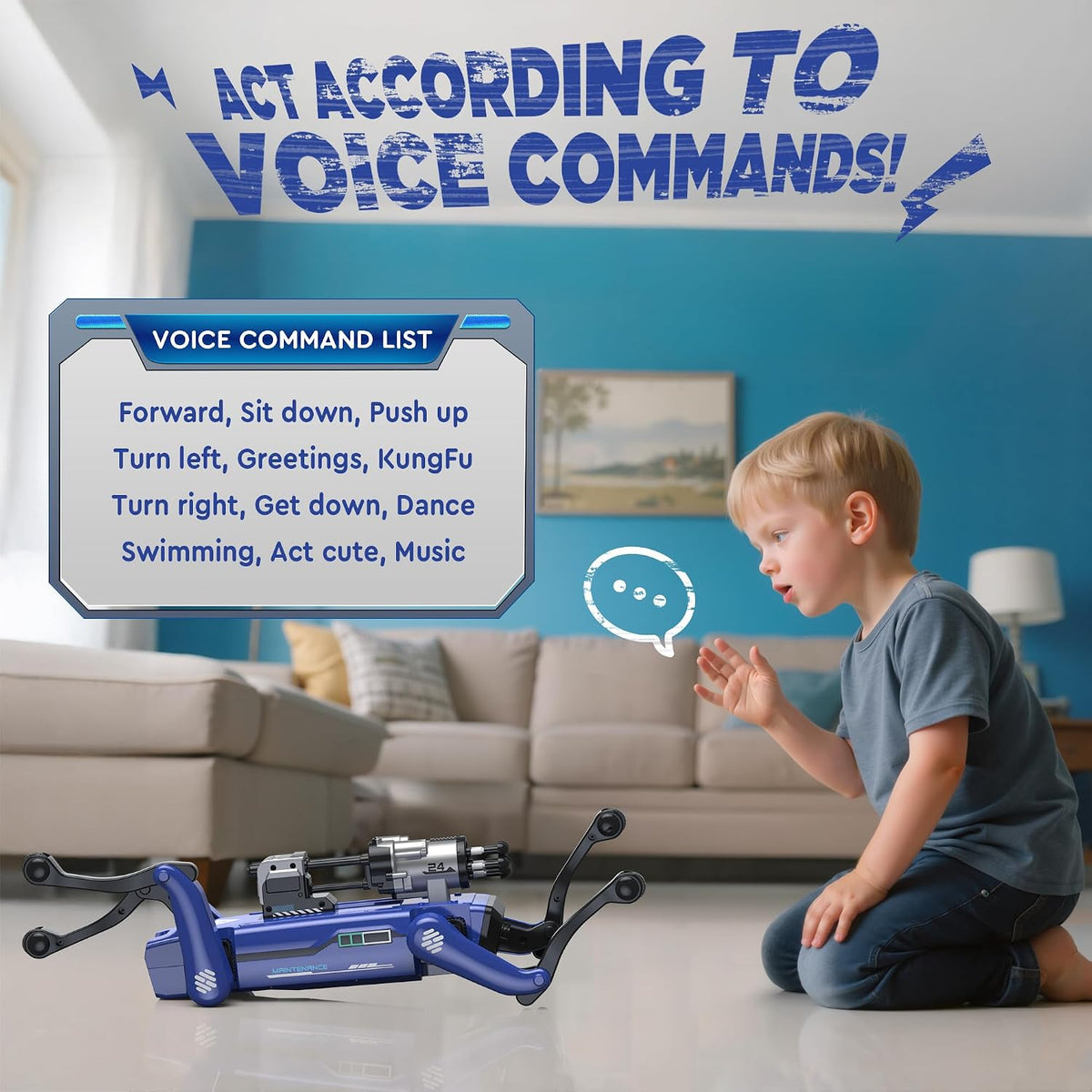 Interactive STEM Robot Dog with Voice and Remote Control