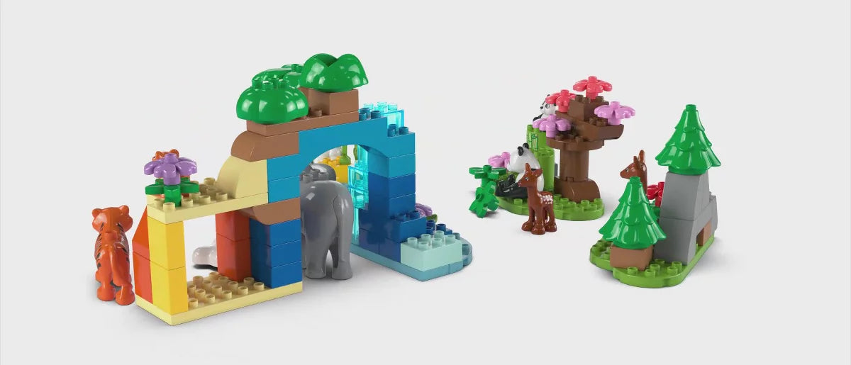 LEGO DUPLO Town 3 in 1 Wild Animal Families Preschool Learning and Building Toy 10446
