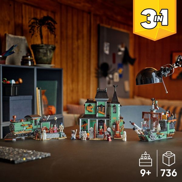 LEGO Creator 3 in 1 Haunted Mansion Building Toy 31167: Halloween