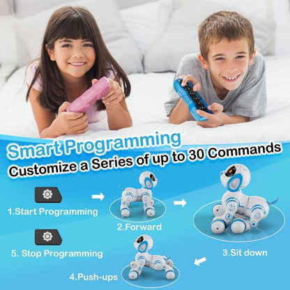 Contixo R3 Smart Puppy, Kids & Toddlers Ages 3-8, Interactive Learning Robot Dog Toy, Remote Control, Lights & Sounds, Boys & Girls - Blue
