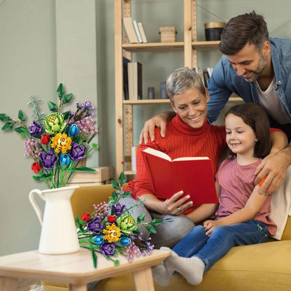 Contixo BK05 Tulip Flower Bouquet Building Block Set, 999 PCS Floral Botanical Construction Toy Gift for Kids Boys Girls Ages 8-12 Adults