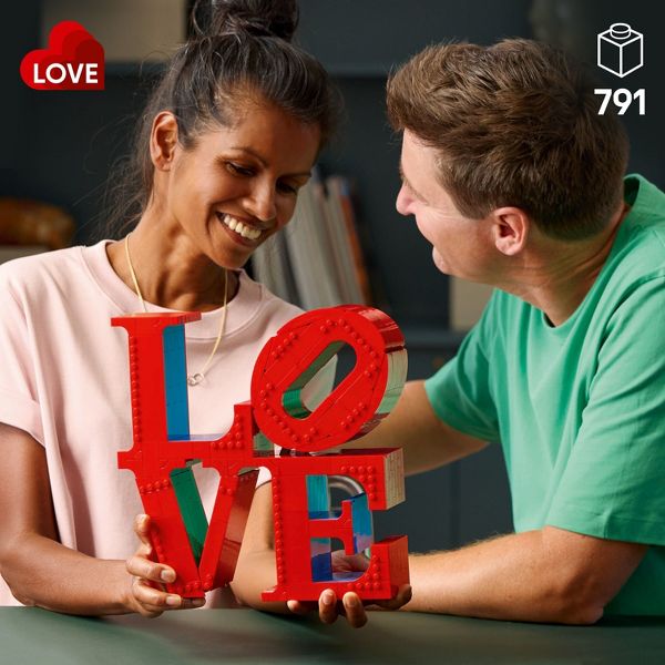 LEGO Art LOVE Collectible Building Set, Home Decor Gift Idea 31214