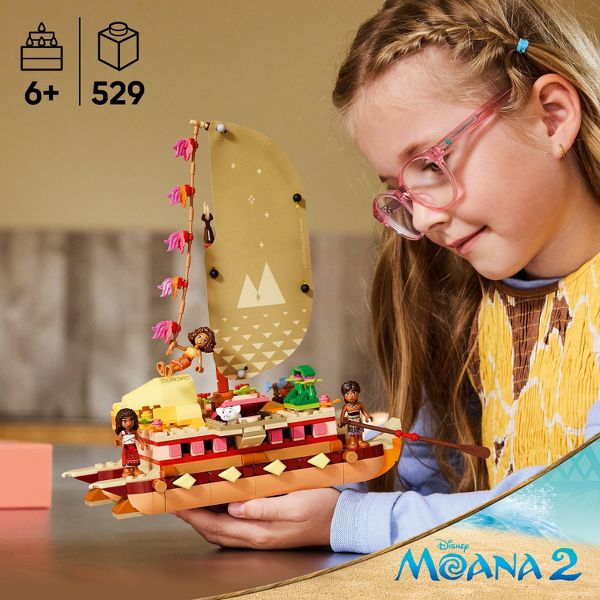 LEGO Disney Moana’s Adventure Canoe Fantasy Toy Boat Building Set 43270