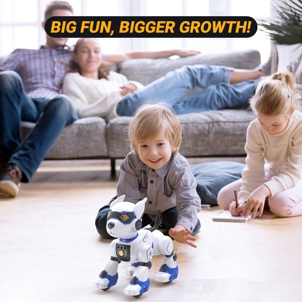 Smart Robot Dog Toy for Kids with Remote Control Voice Command Gesture Sensing Programmable Robotic Pet with LED Eyes for Boys Girls