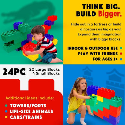 Jumbo Building Biggo Blocks 24 PC - Beginner Set