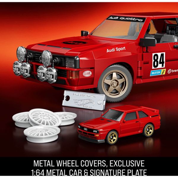 Mattel Brick Shop Hot Wheels '84 Audi Sport quattro Building Toy Kit 864pc for Collectors (Target Exclusive)