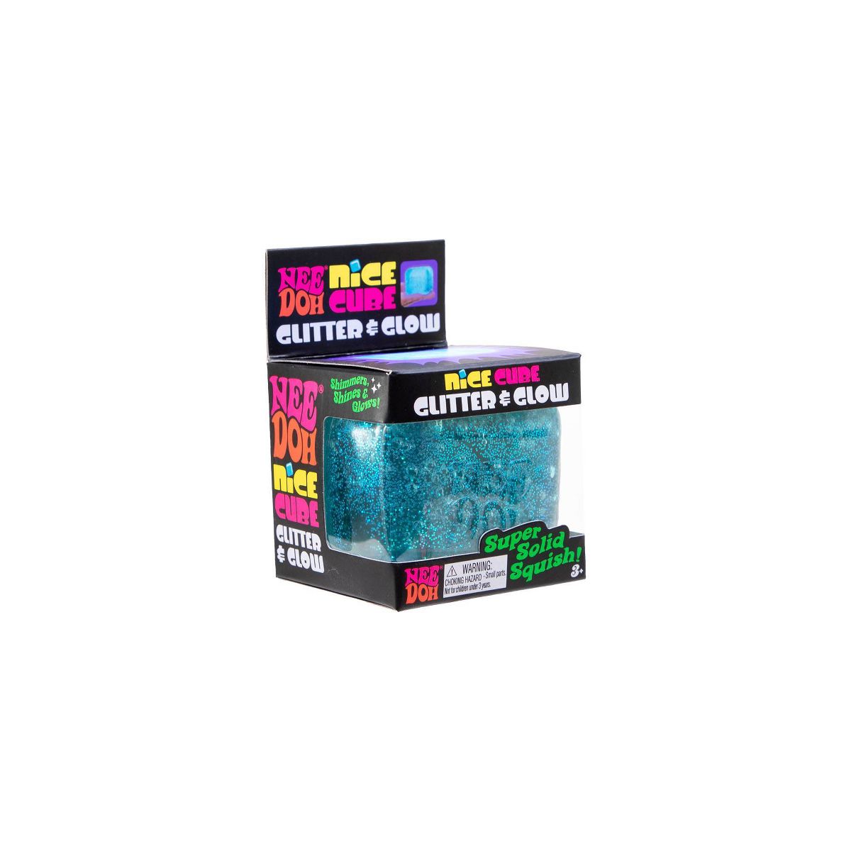 NeeDoh Nice Cube Glitter and Glow (Colors May Vary)