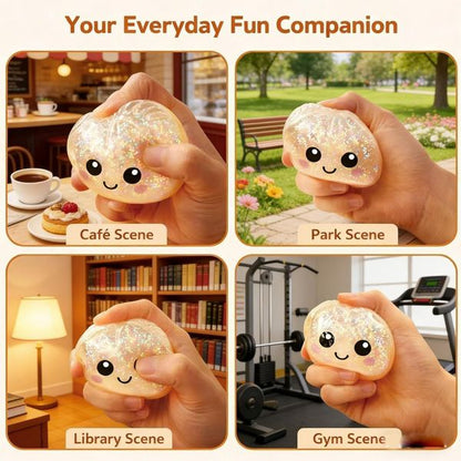 Link Dumpling Squishies Mystery Box, 4 Colors Random Mystery Glitter Dumpling Squishies Toy Gift Box (Random Color) Plus Free Gift