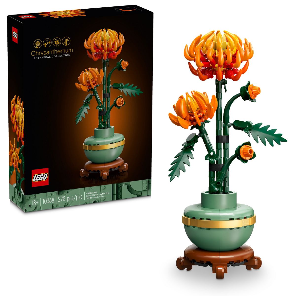 LEGO Icons Chrysanthemum Flower Dcor Building Set for Home Dcor 10368