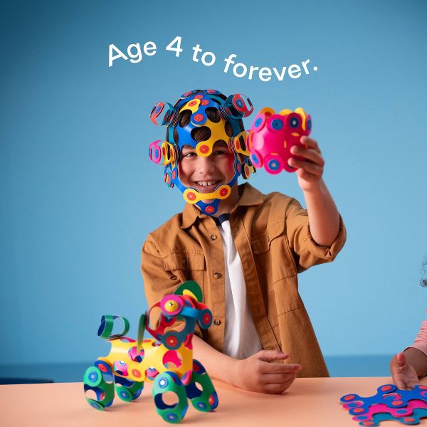 Clixo Creator Pack: Flexible Magnetic Building Toy Colorful 40pc for Ages 4+
