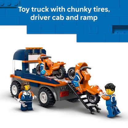 LEGO City Motorcycle Transporter Toy for Kids 60491