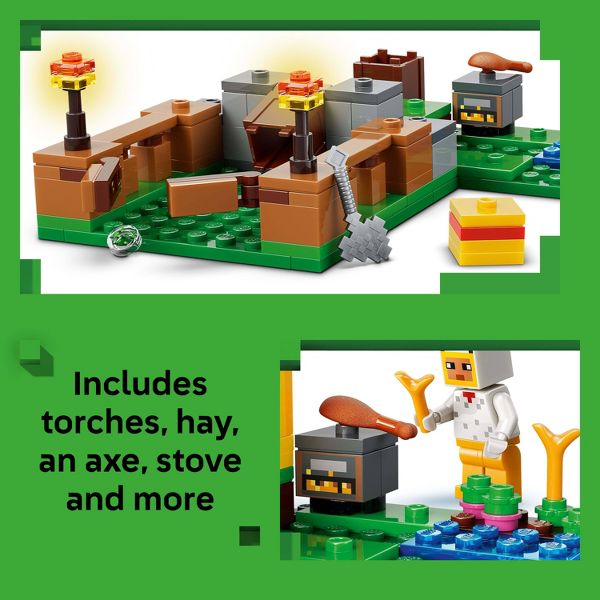 LEGO Minecraft Chicken Farm Building Toy 21585