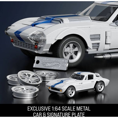 Mattel Brick Shop Hot Wheels Corvette Grand Sport Building Toy Kit for Collectors - 918pc