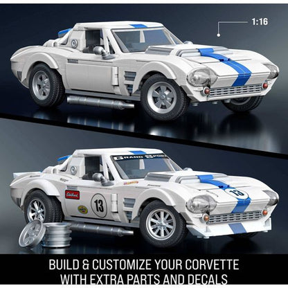 Mattel Brick Shop Hot Wheels Corvette Grand Sport Building Toy Kit for Collectors - 918pc