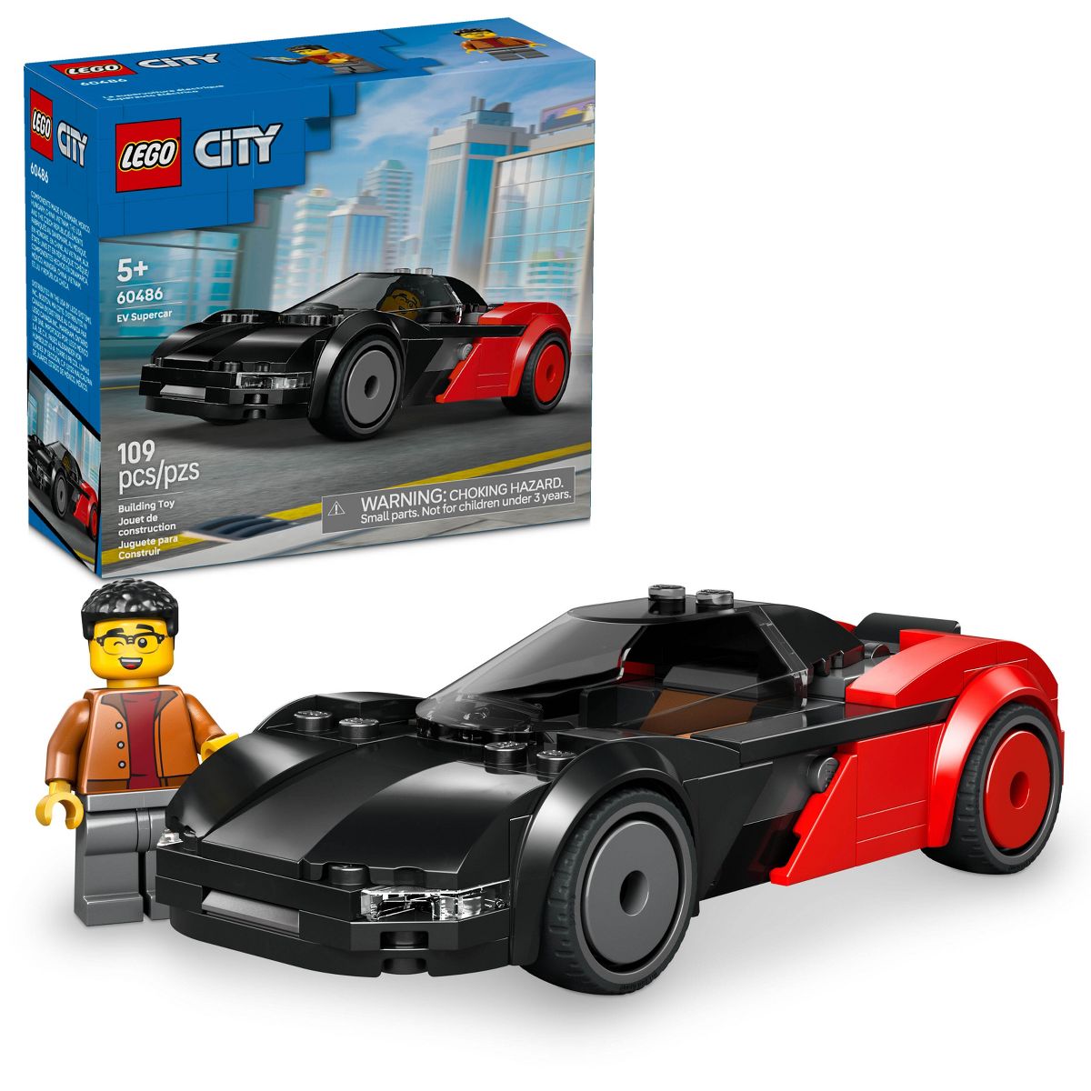 LEGO City EV Supercar Building Toy for Kids 60486