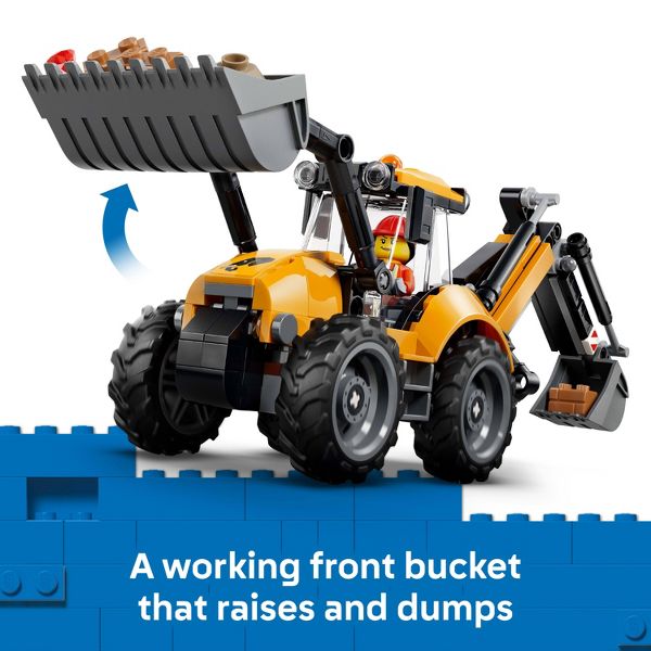 LEGO City Yellow Backhoe Loader Building Toy 60480
