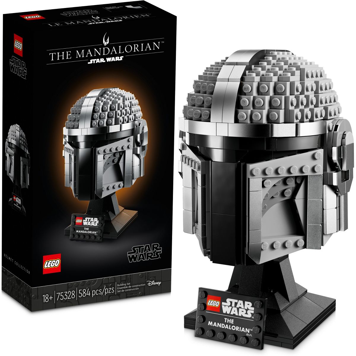 LEGO Star Wars The Mandalorian Helmet Model Adult Set 75328