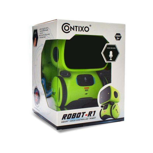 Contixo R1 Kids Robot Toy, Interactive Voice Control Dancing Singing Touch Sensor Smart gift For Ages 3-8, Blue