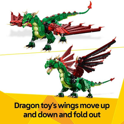 LEGO Creator 3 in 1 Medieval Dragon Building Toy with 3 Options Sea Serpent or Phoenix 31161