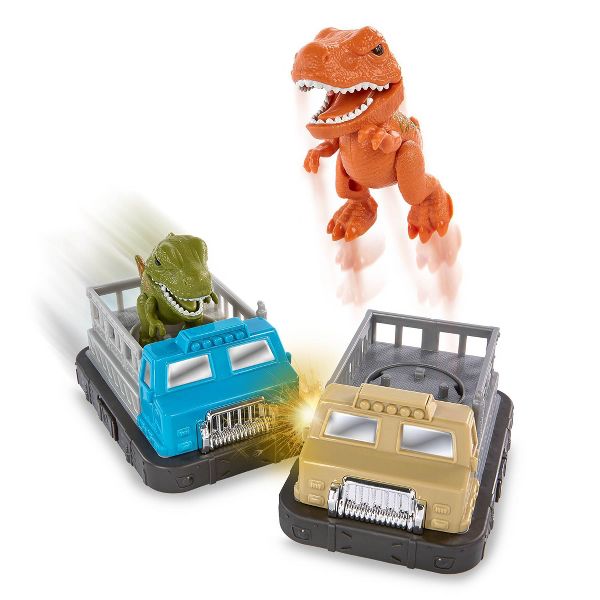 TERRA by Battat Remote Control Bumper Cars Set - Dinosaur: Educational Motorized Toys for Kids, Infrared Play Vehicles