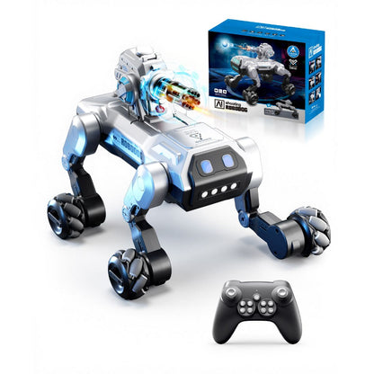 Smart Interactive Robot Dog Pet Toys for Kids with Voice, Remote & Touch Control, Spray and 360 Ball Launcher