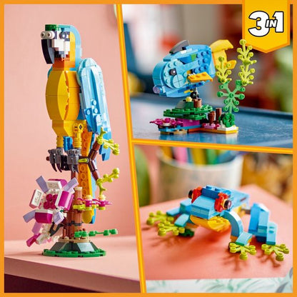 LEGO Creator 3 in 1 Exotic Parrot Animals Building Toy 31136
