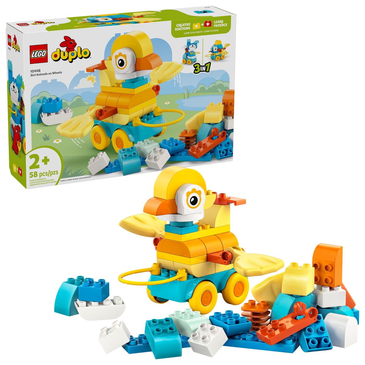 LEGO DUPLO Town 3 in 1 Animals on Wheels 10448