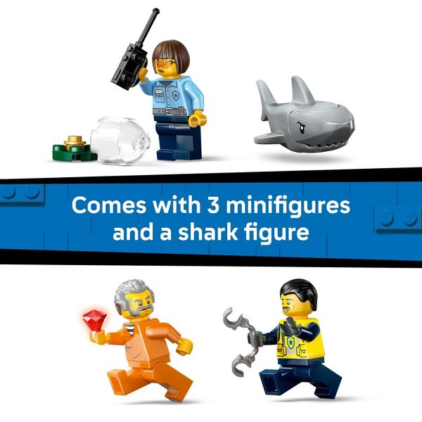 LEGO City Police Boat Chase Building Toy 60456