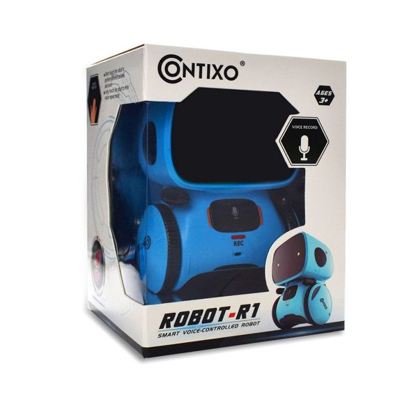 Contixo R1 Kids Robot Toy, Interactive Voice Control Dancing Singing Touch Sensor Smart gift For Ages 3-8, Blue