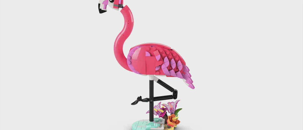LEGO Creator 3 in 1 Wild Animals: Pink Flamingo Toy with 3 Building Options, Pink Flamingo, Cockatoo or Axolotl 31170