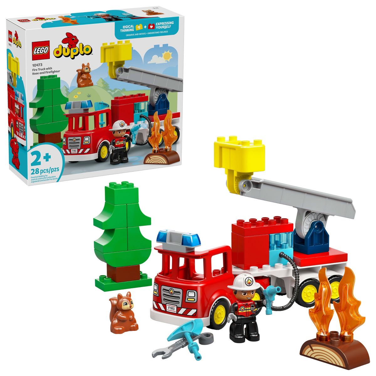 LEGO DUPLO Town Fire Truck with Hose and Firefighter 10473