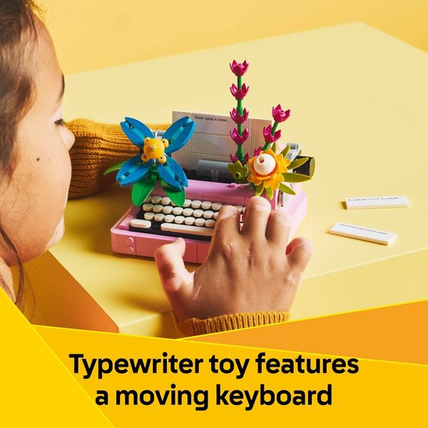 LEGO Creator 3 in 1 Typewriter with Flowers Building Toy with 3 Options Flowerpot or Keytar 31169