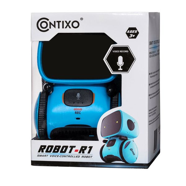 Contixo R1 Kids Robot Toy, Interactive Voice Control Dancing Singing Touch Sensor Smart gift For Ages 3-8, Blue