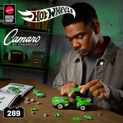 Mattel Brick Shop Hot Wheels Custom 68 Camaro Building Toy Kit for Collectors - 289pc