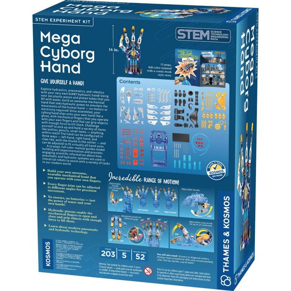 Thames & Kosmos Mega Cyborg Hand STEM Experiment Kit: Science Project For Grades 3-8
