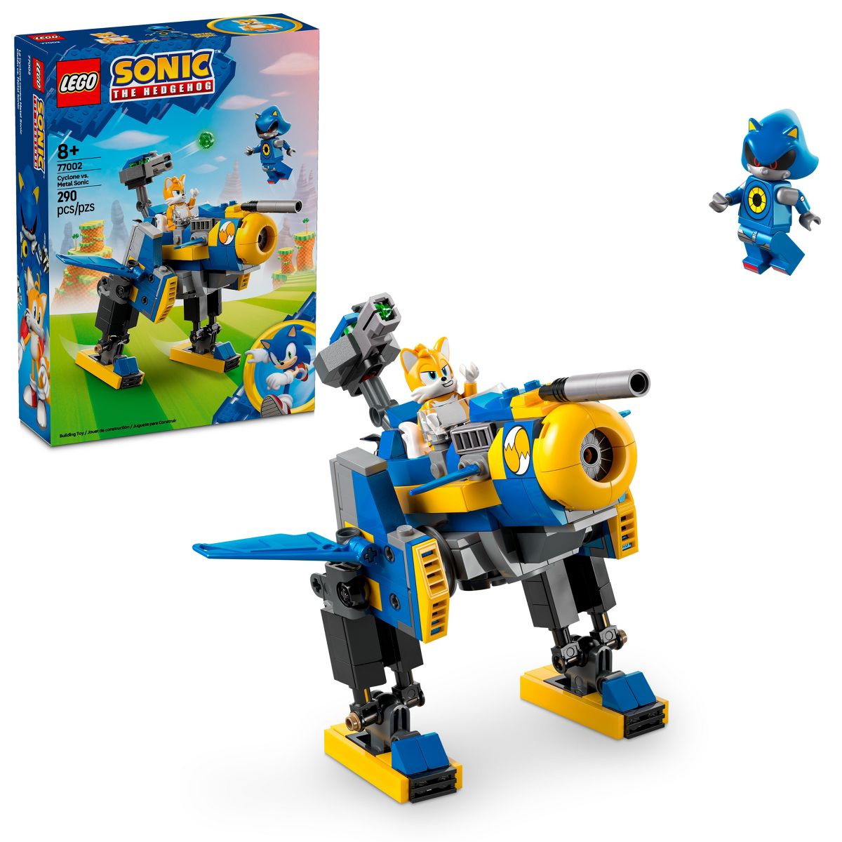 LEGO Sonic the Hedgehog Cyclone vs. Metal Sonic Building Toy Mech Suit 77002