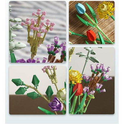 Contixo BK05 Tulip Flower Bouquet Building Block Set, 999 PCS Floral Botanical Construction Toy Gift for Kids Boys Girls Ages 8-12 Adults