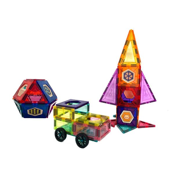Contixo Tiles ST4 Kids Toy Magnetic Building Shapes, 112 PCS 3D Building Blocks STEM Educational Construction Set Gift For Boys Girls Ages 3-8