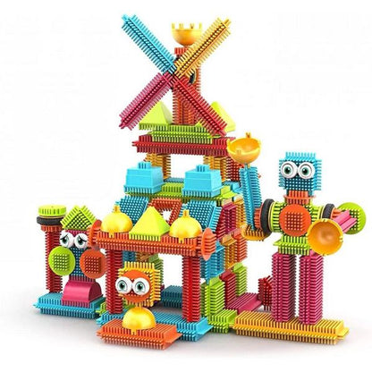 Contixo ST5 STEM Building Toys, 144 pcs Bristle Shape 3D Tiles Construction Educational Block, Creativity Beyond Imagination for Kids Ages 3-8