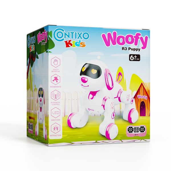 Contixo R3 Smart Puppy, Kids & Toddlers Ages 3-8, Interactive Learning Robot Dog Toy, Remote Control, Lights & Sounds, Boys & Girls - Blue