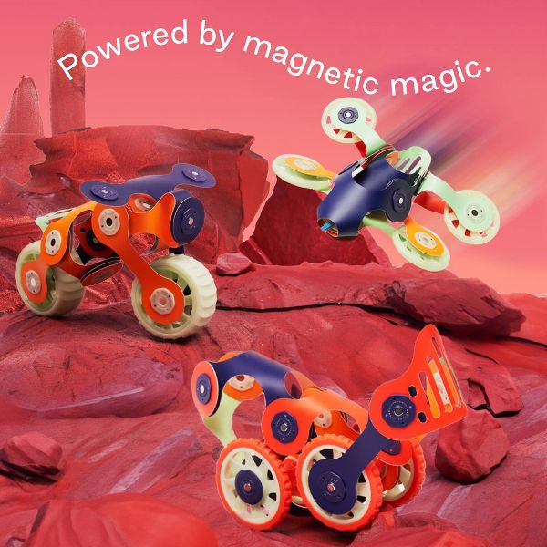 Clixo Space Mission Pack: Glow in the Dark Magnetic Building Toy 30pc for Ages 6+