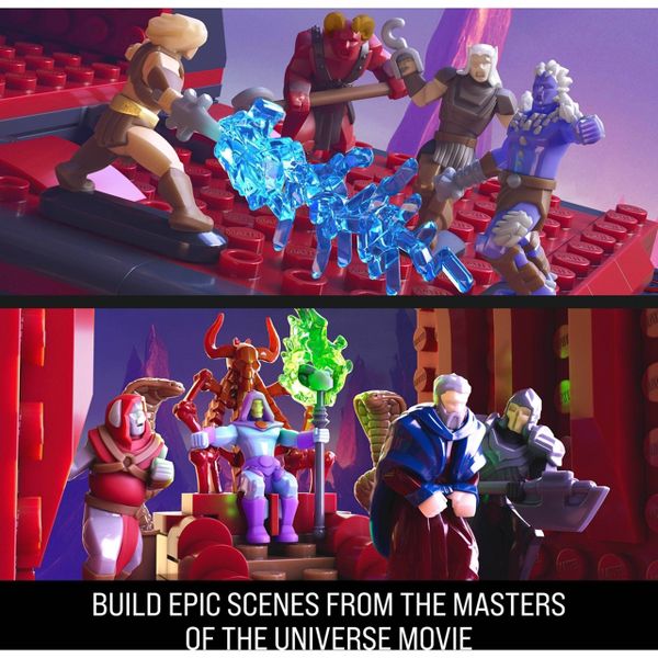 Mattel Brick Shop Masters of the Universe Clash at Snake Mountain Building Toy Kit 636pc for Collectors