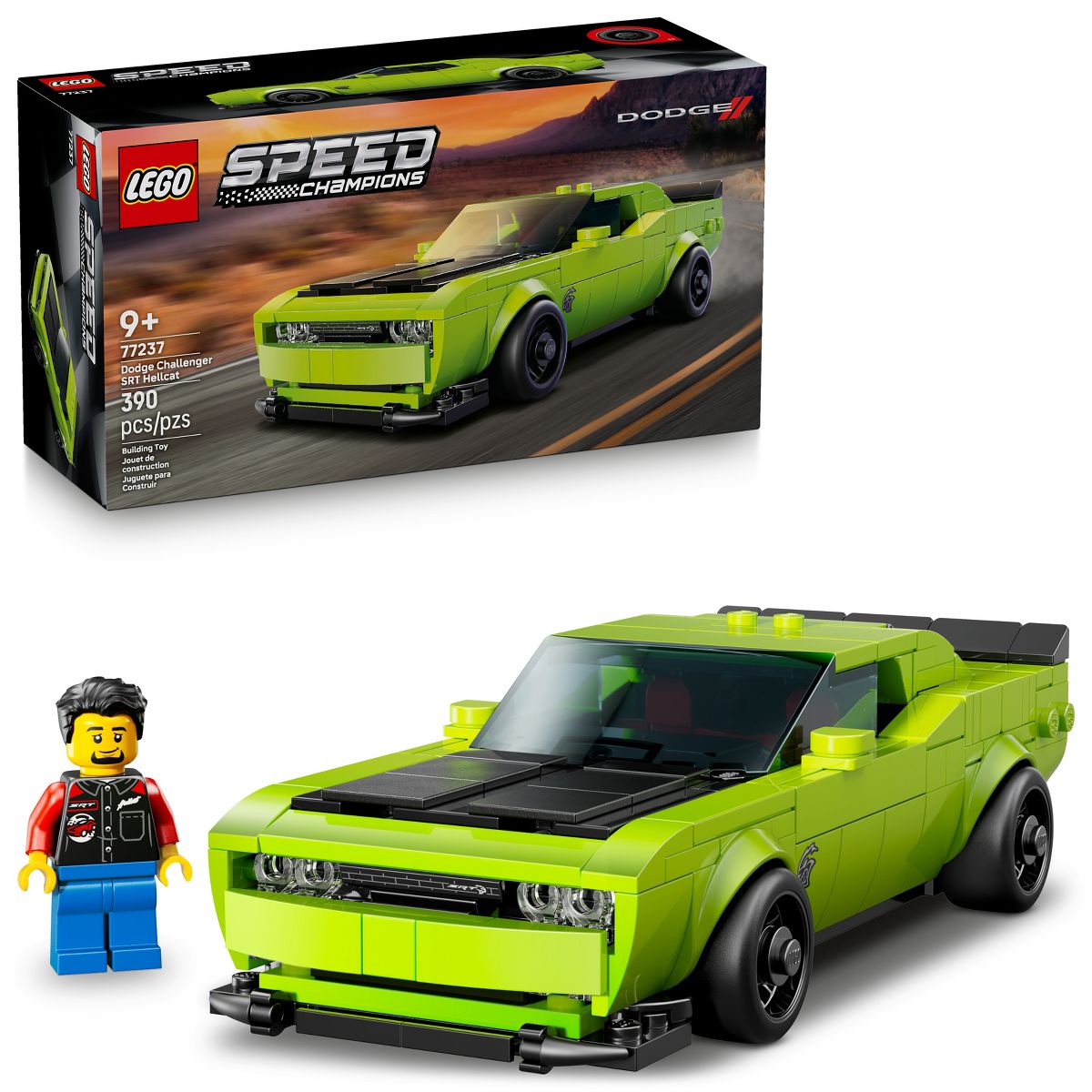 LEGO Speed Champions Dodge Challenger SRT Hellcat Sports Car Building Toy 77237