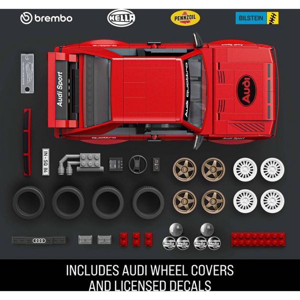 Mattel Brick Shop Hot Wheels '84 Audi Sport quattro Building Toy Kit 864pc for Collectors (Target Exclusive)