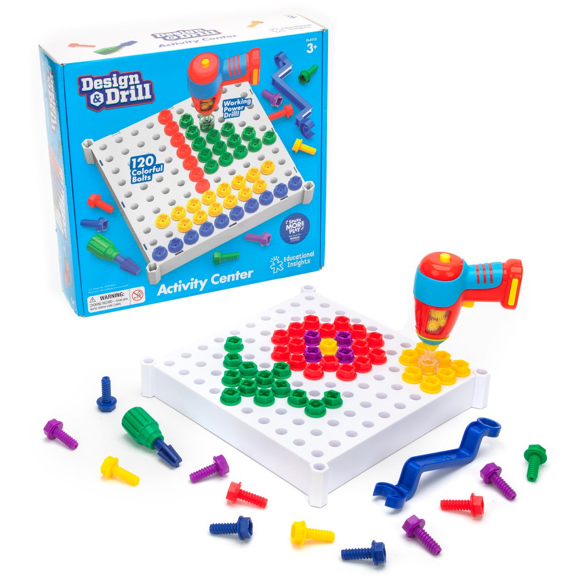Educational Insights Design & Drill Activity Center, 146 Pieces, Ages 3+