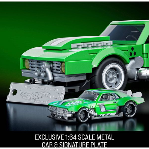 Mattel Brick Shop Hot Wheels Custom 68 Camaro Building Toy Kit for Collectors - 289pc
