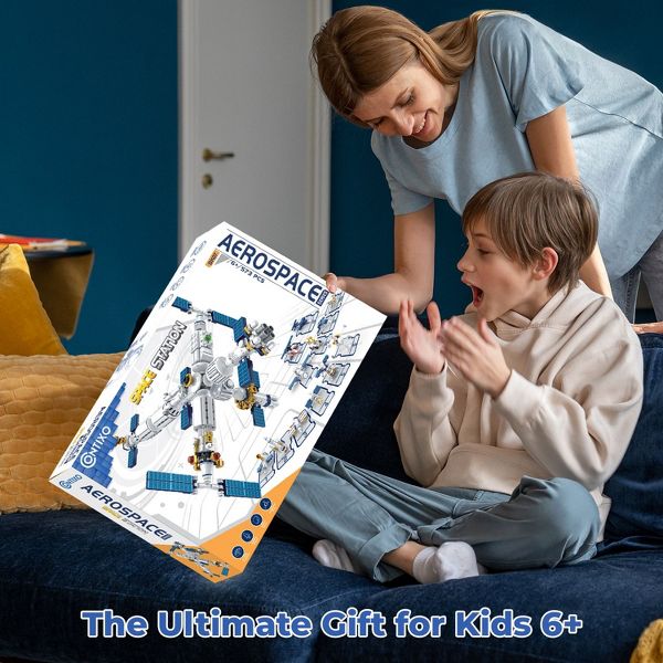 Contixo BK07 Space Station STEM Building Block Set, 12-in-1 Aerospace Exploration Kit, 573 PCS Creative Learning Construction Toy for Kids Ages 6-12