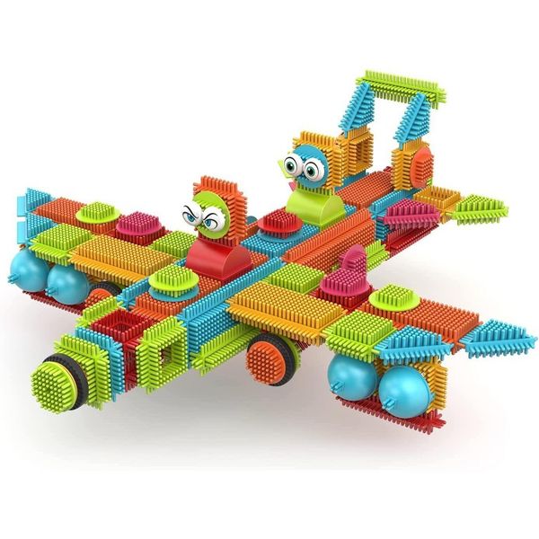 Contixo ST5 STEM Building Toys, 144 pcs Bristle Shape 3D Tiles Construction Educational Block, Creativity Beyond Imagination for Kids Ages 3-8