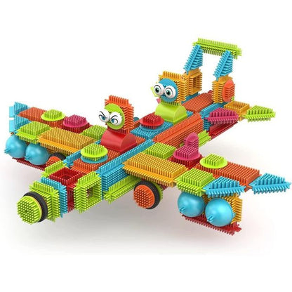 Contixo ST5 STEM Building Toys, 144 pcs Bristle Shape 3D Tiles Construction Educational Block, Creativity Beyond Imagination for Kids Ages 3-8